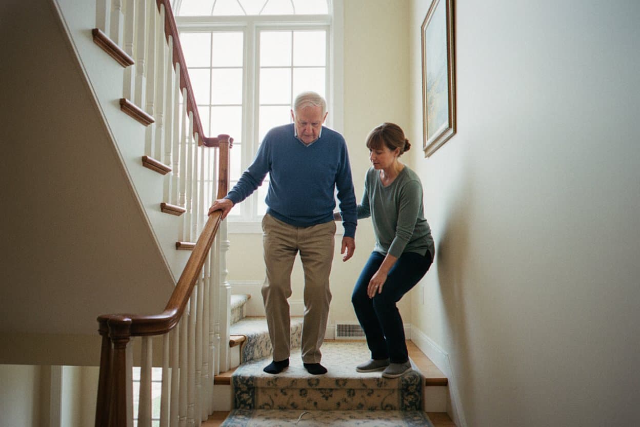 Caregiver listening to veteran's stories